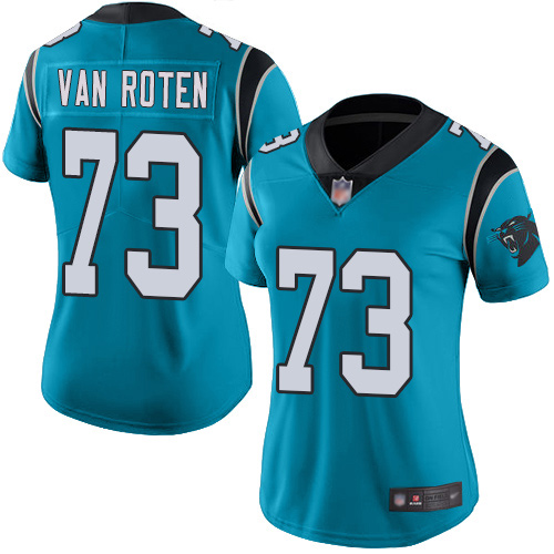 Carolina Panthers Limited Blue Women Greg Van Roten Jersey NFL Football #73 Rush Vapor Untouchable